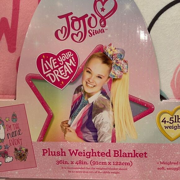 Jojo Siwa Weighted Unicorn Blanket New - Picture 3 of 3